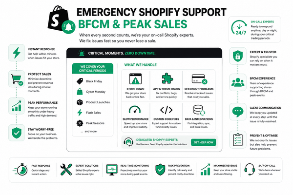 Emergency Shopify Support - BFCM & Peak Sales