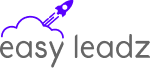 Logo of 'easy leadz' with a purple cloud design on a white background