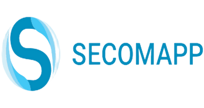 SECOMAPP logo with a blue 'S' on a white background